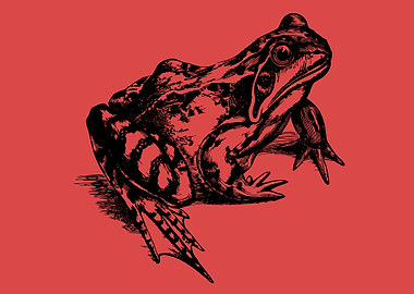 funny and cute frog art