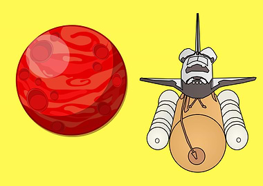 rocket launch in the space