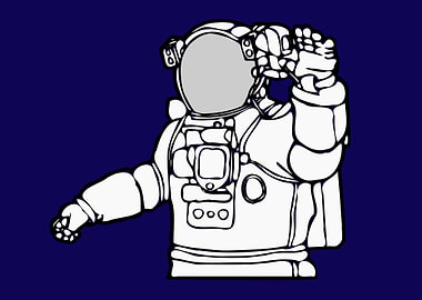astronaut in the space