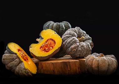 green pumpkins stilllife