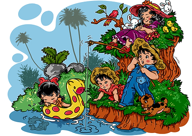 Children At The River