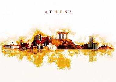 Athens Greece Skyline