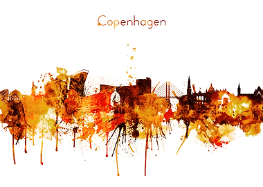 Copenhagen Denmark Skyline