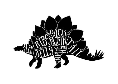 Stegosaurus butcher cuts