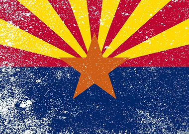 Arizona State Flag Grunge