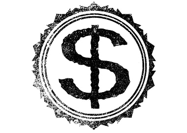 Dollar Rubber Stamp