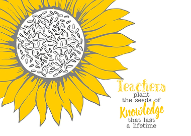 teacher Sunflower sign