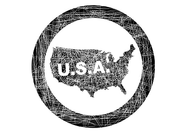 USA Map Stamp