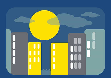 landscape view at night