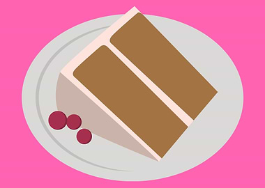 slice of cake art