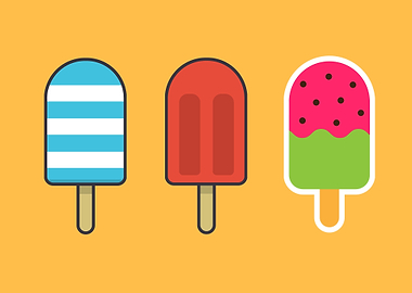 colorful ice cream sticks