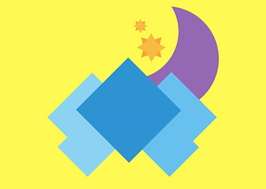 cute moon with cloud