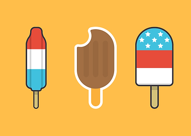 colorful ice cream sticks