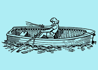 vintage art of a ship boat