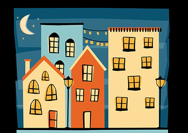 landscape view at night