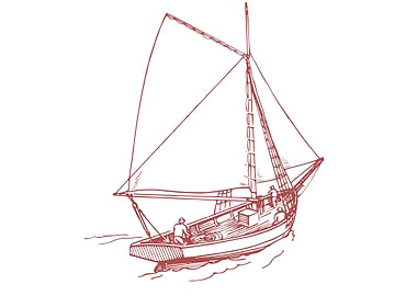 vintage art of ship boat