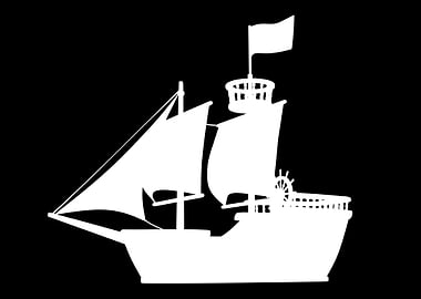 vintage art of a ship