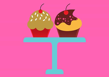 colorful cupcakes art