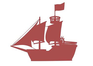 vintage art of a ship boat