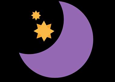 cute moon with cloud