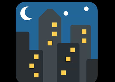 landscape view at night