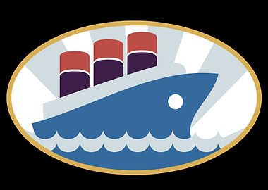 vintage art of a ship boat