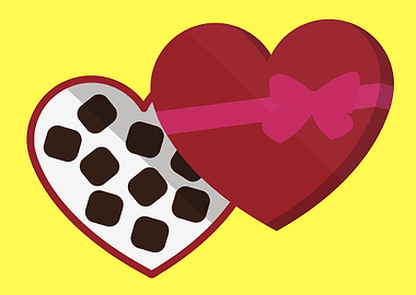 heart chocolate bar art