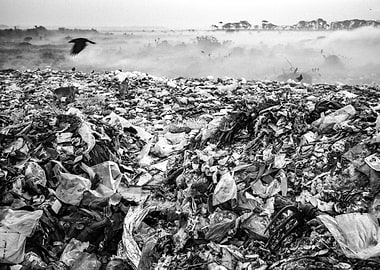 Garbage yard in Asia