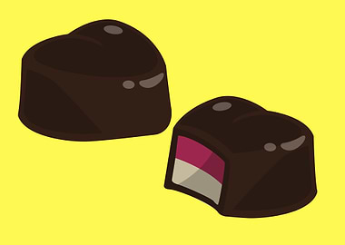 heart chocolate bar art