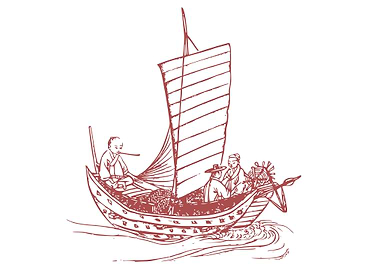 vintage art of ship boat