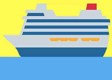 vintage art of a ship boat