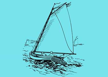 vintage art of ship boat