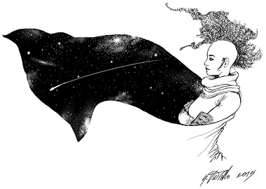 she looks at the stars