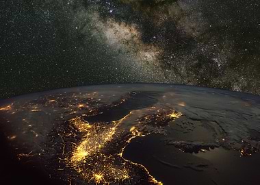 Italy from Space at Night