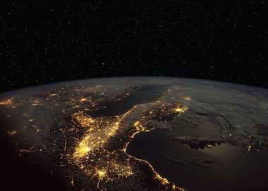 Italy from Space at Night