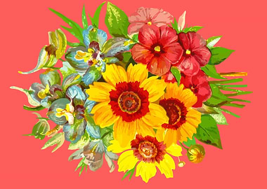 beautiful flower art