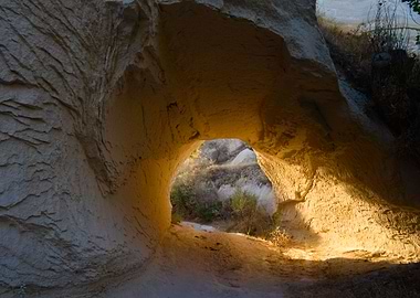 Sunlit cave