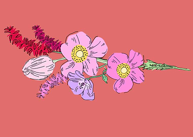 beautiful flower art