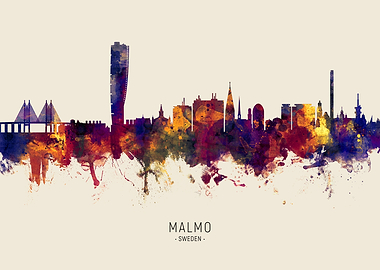 Malmo Skyline Sweden