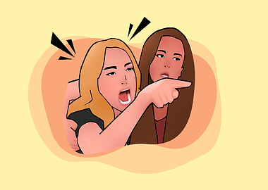 Yelling Woman Meme Cartoon