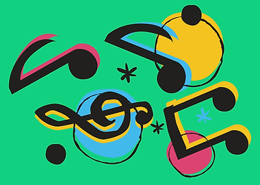 music with notes art