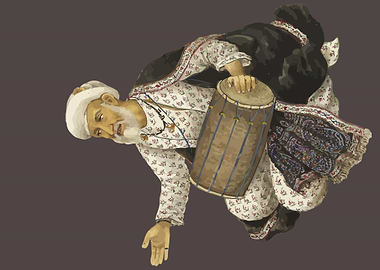 vintage ancient musicians