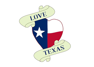 Love Texas Heart And Scrol