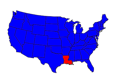 State of Louisiana Map