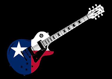 Electric Guitar Texas Flag