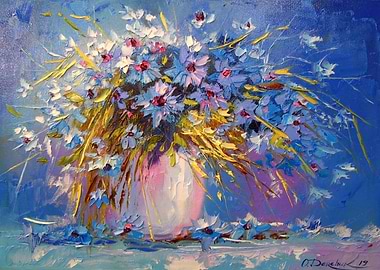 Bouquet of cornflowers