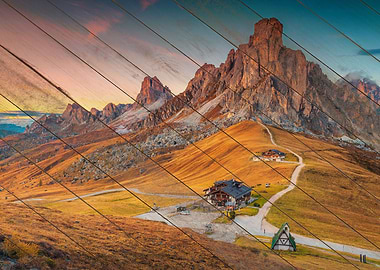 Faux Wood Majestic Sunset