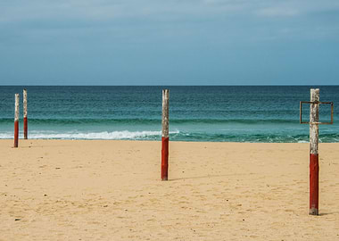 Poles at the beach
