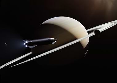 Starship And Saturn