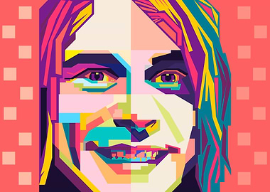 Curt Cobain popart style